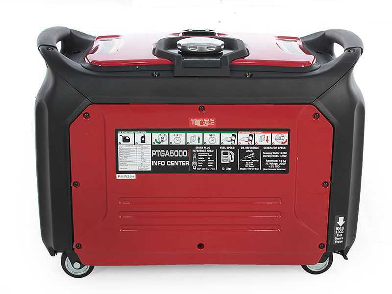 GeoTech-Pro PTGA 5000i - Generatore di corrente silenziato a inverter 4 kW - Continua 3.5 kw Monofase + ATS