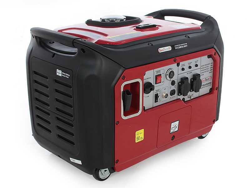 GeoTech-Pro PTGA 5000i - Generatore di corrente silenziato a inverter 4 kW - Continua 3.5 kw Monofase + ATS