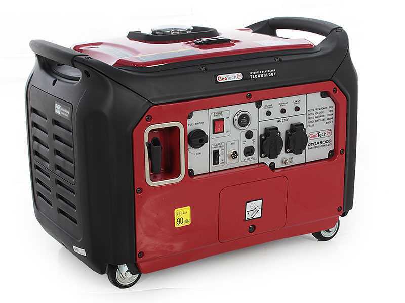 GeoTech-Pro PTGA 5000i - Generatore di corrente silenziato a inverter 4 kW - Continua 3.5 kw Monofase + ATS