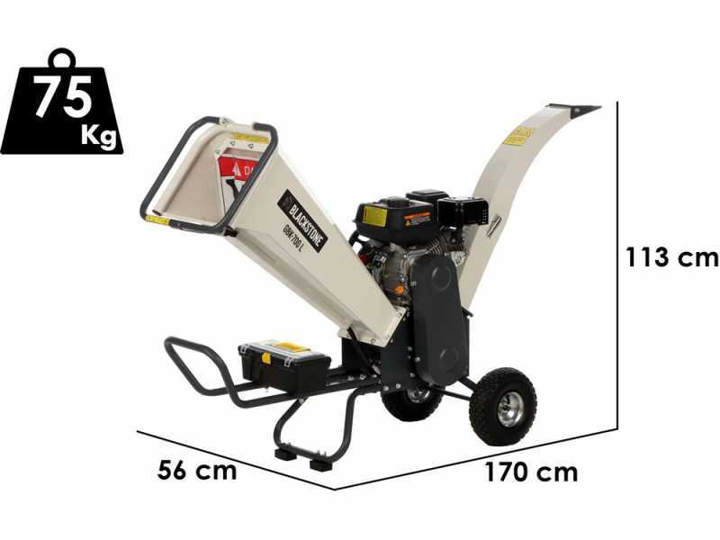 BlackStone GBK-700 L - Biotrituratore a scoppio professionale - Motore Loncin da 7.0 HP