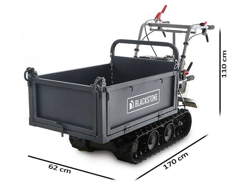 Blackstone TB 3250 F - Motocarriola cingolata sponde apribili - Portata 320Kg