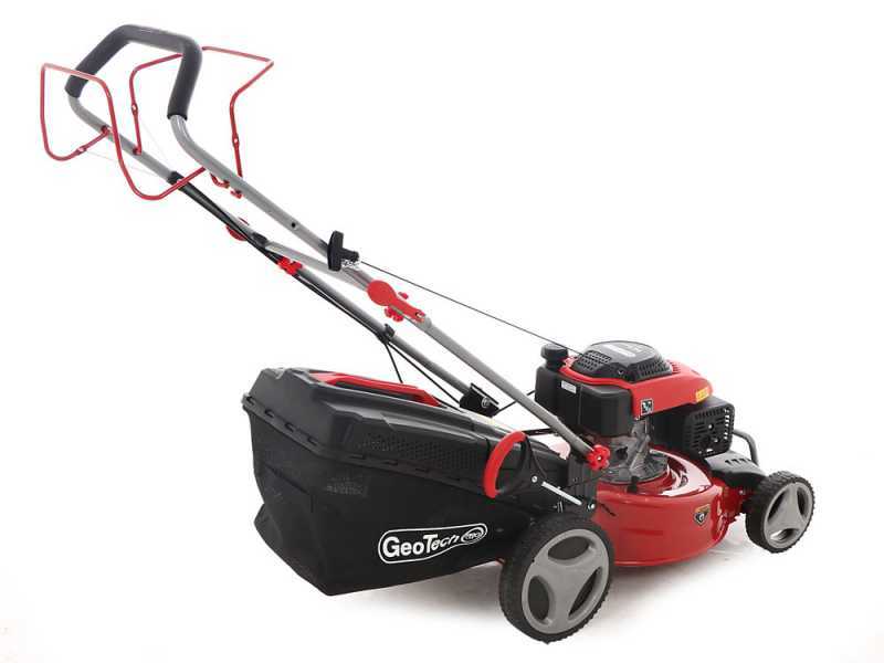 GeoTech-Pro S46-140BG - Tosaerba a scoppio semovente - 2in1: raccolta + scarico posteriore