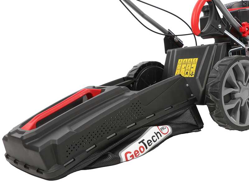 GeoTech-Pro S46-140BG - Tosaerba a scoppio semovente - 2in1: raccolta + scarico posteriore