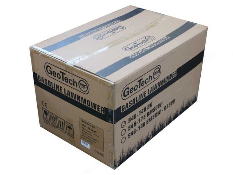 GeoTech-Pro S46-140BG - Tosaerba a scoppio semovente - 2in1: raccolta + scarico posteriore