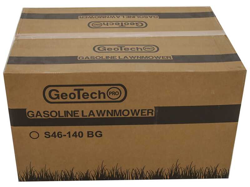 GeoTech-Pro S46-140BG - Tosaerba a scoppio semovente - 2in1: raccolta + scarico posteriore