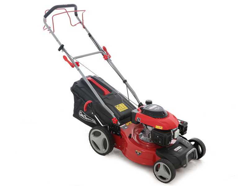 GeoTech-Pro S46-140BG - Tosaerba a scoppio semovente - 2in1: raccolta + scarico posteriore