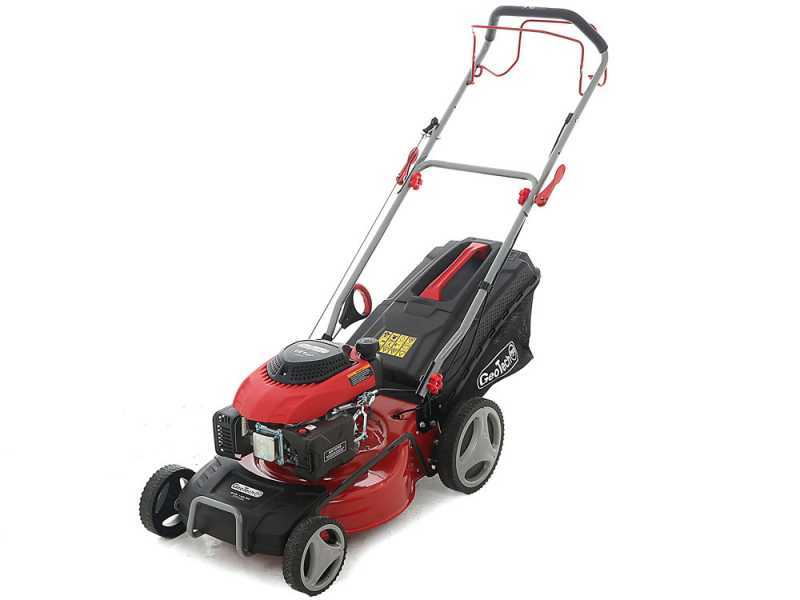 GeoTech-Pro S46-140BG - Tosaerba a scoppio semovente - 2in1: raccolta + scarico posteriore