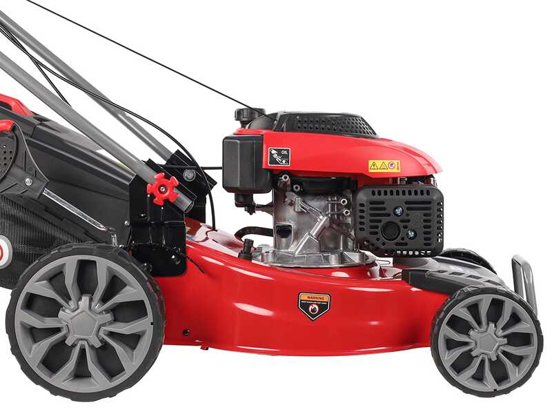 GeoTech-Pro S46-140BG - Tosaerba a scoppio semovente - 2in1: raccolta + scarico posteriore