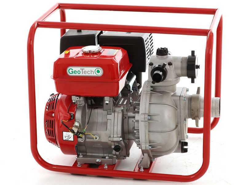 GeoTech LHP80 - Motopompa a scoppio autoadescante - Raccordi da 80 mm