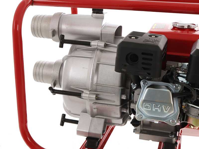 Motopompa a scoppio GeoTech LTP80 per acque nere sporche con raccordi da 80 mm