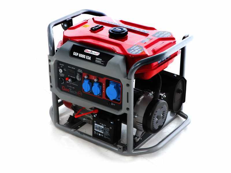 GeoTech-Pro GGP 8000 ESA - Generatore di corrente carrellato avv.elettrico con AVR 6.5 KW - Continua 6 Kw Monofase