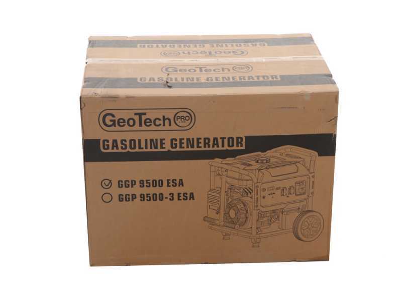 GeoTech-Pro GGP 9500 ESA - Generatore di corrente carrellato con AVR avv. elettrico 7.9 kW - Continua 7.5 kW Monofase