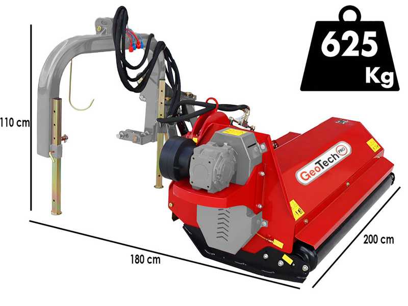 GeoTech-Pro HAMF 160 - Trincia argini laterale per trattore - Serie medio-pesante