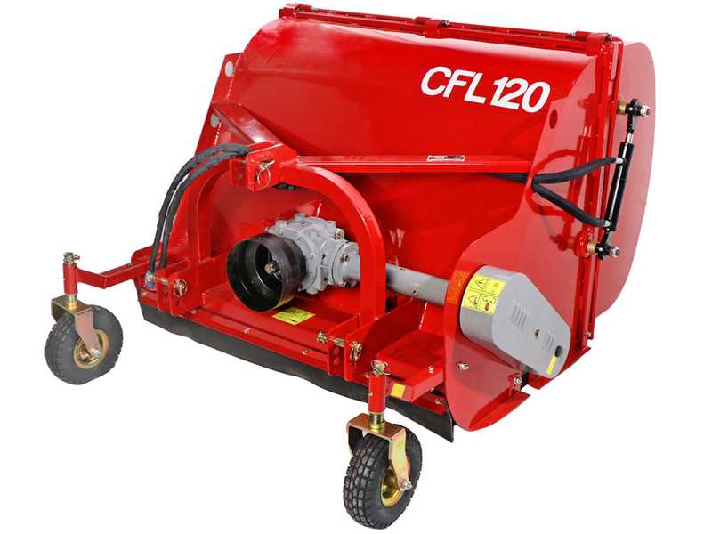GeoTech-Pro CFL120 - Trinciaerba per trattore - Cesto di raccolta - Raccoglitore - Serie media