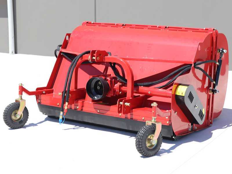 Trinciaerba per trattore con cesto di raccolta GeoTech Pro CFL120 - trincia raccoglitore
