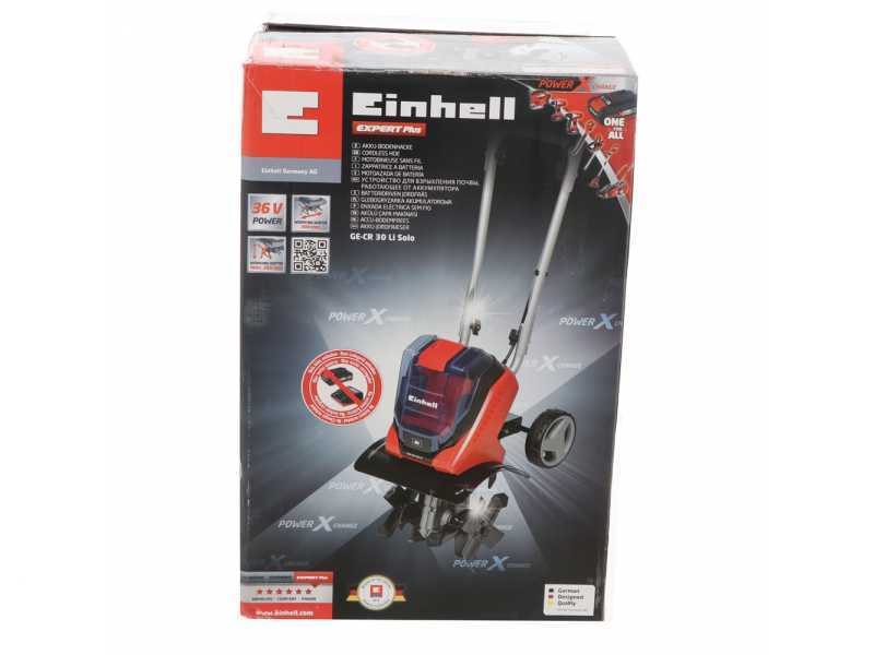 Einhell GE-CR 30 Li - Motozappa a batteria con ruote - 2 batterie 18V 4Ah