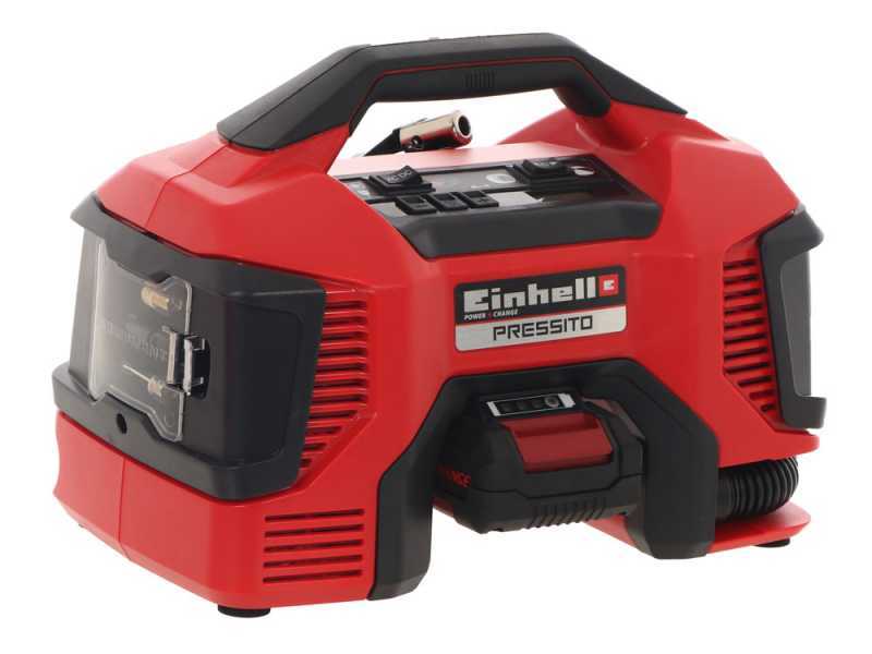 Einhell PRESSITO TE-AC 18/11 LiAC - Compressore aria a batteria compatto portatile - 2.5Ah 18V