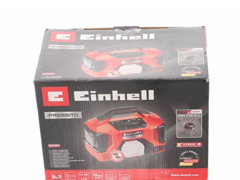 Einhell PRESSITO TE-AC 18/11 LiAC - Compressore aria a batteria compatto portatile - 2.5Ah 18V