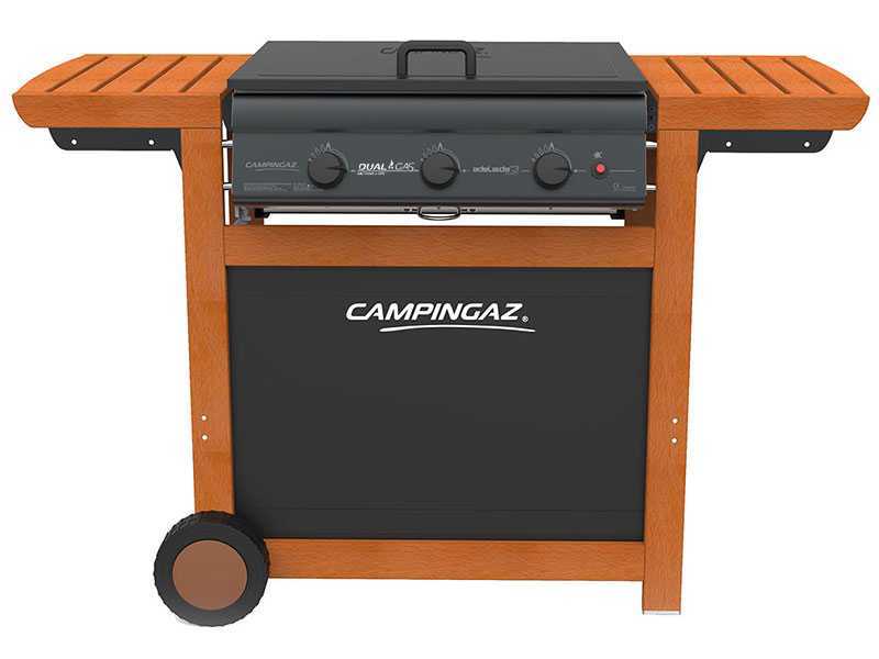 per Barbecue a Gas 3 e 4 Classic Colore: Nero Set di 2 coprifornelli in lamiera dAcciaio Campingaz Woody And Master Series 