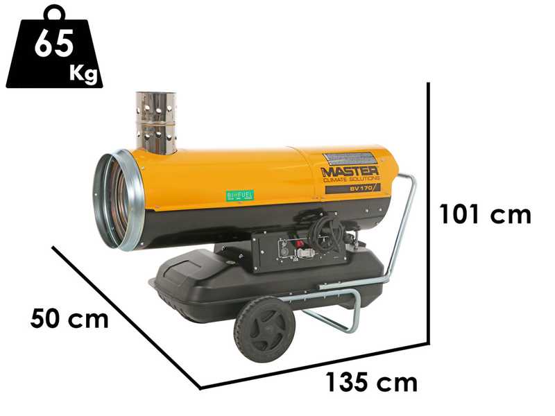 Master BV 170 E - Generatore di aria calda a gasolio indiretto - 47 kw