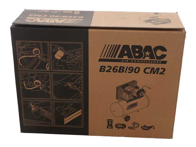 Abac B26/90 CM2 - Compressore aria a cinghia - 90 lt aria compressa