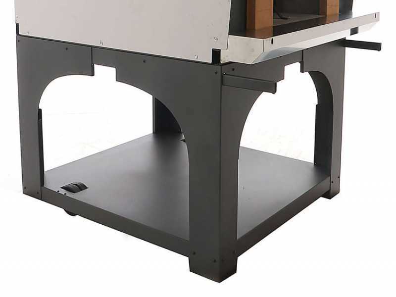Forno a legna da esterno Cibus Inox 1000 con camera &Oslash;100 - 6 pizze