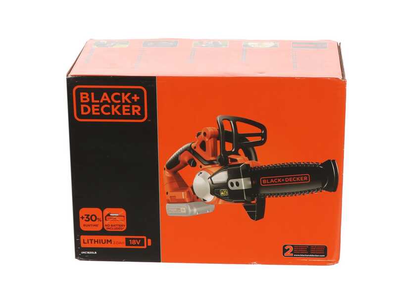 Black &amp; Decker GKC1820L20-QW - Elettrosega a batteria 18V 2Ah + in omaggio batteria 18V 2Ah  - Lama da 35cm