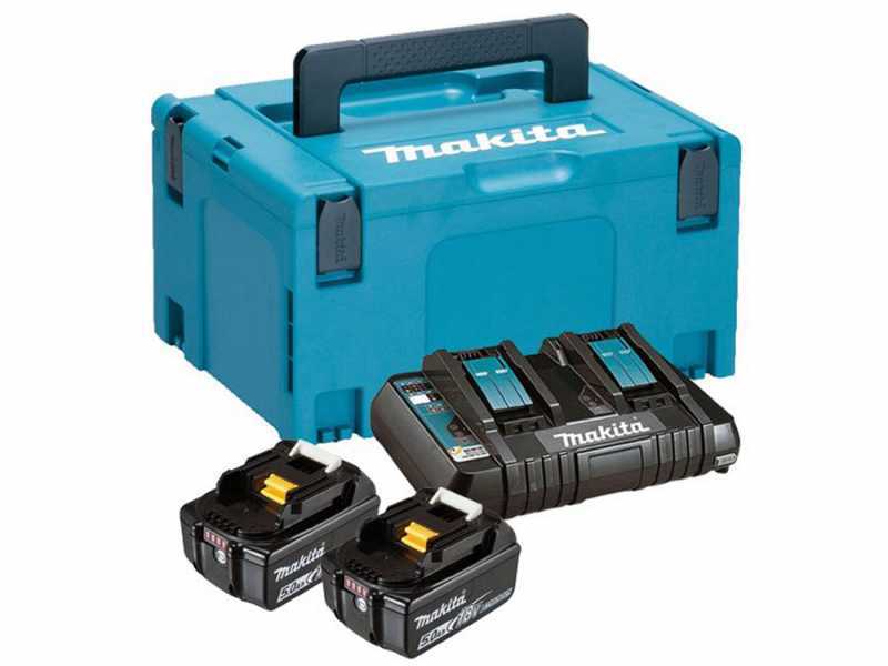 Elettrosega a batteria Makita DUC252Z - 2 batterie da 5Ah 18V e caricabatterie inclusi