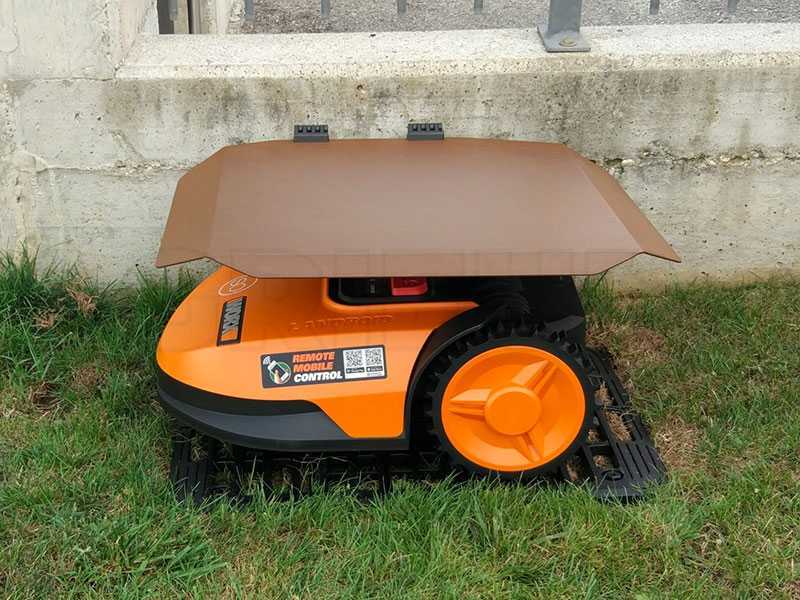 Copristazione per nuovo robot rasaerba WORX LANDROID L - in alluminio verniciato Corten