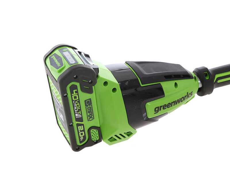 Greenworks G40PSF - Potatore a batteria 40V - A spalla su asta di prolunga - SENZA BATTERIA e CARICABATTERIA