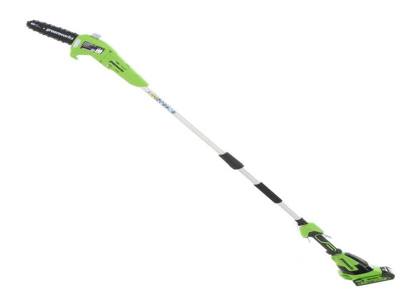 Greenworks G40PSF - Potatore a batteria 40V - A spalla su asta di prolunga - SENZA BATTERIA e CARICABATTERIA