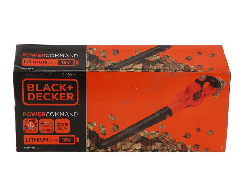 Black &amp; Decker GWC1820PC-QW - Soffiatore a batteria - PowerCommand 18V 2Ah