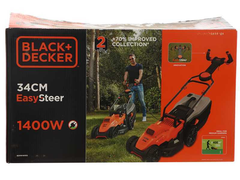 Black &amp; Decker BEMW461ES-QS - Tagliaerba elettrico - 1400 W - Taglio 34 cm