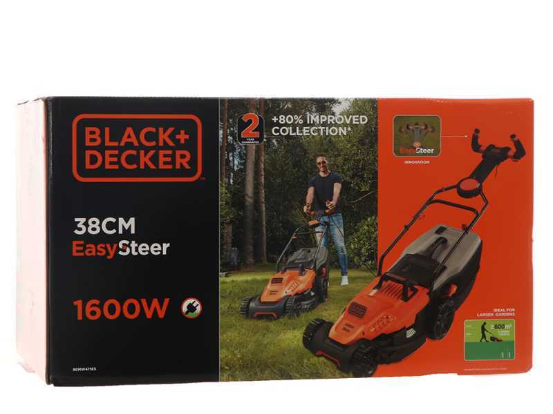 Black &amp; Decker BEMW471ES-QS - Tagliaerba elettrico - 1600 W - Taglio 38 cm