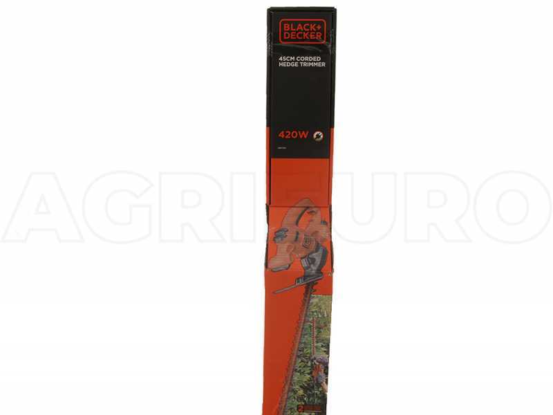 Black &amp; Decker BEHTS201-QS - Tagliasiepi elettrico con lama da 45 cm - 420W
