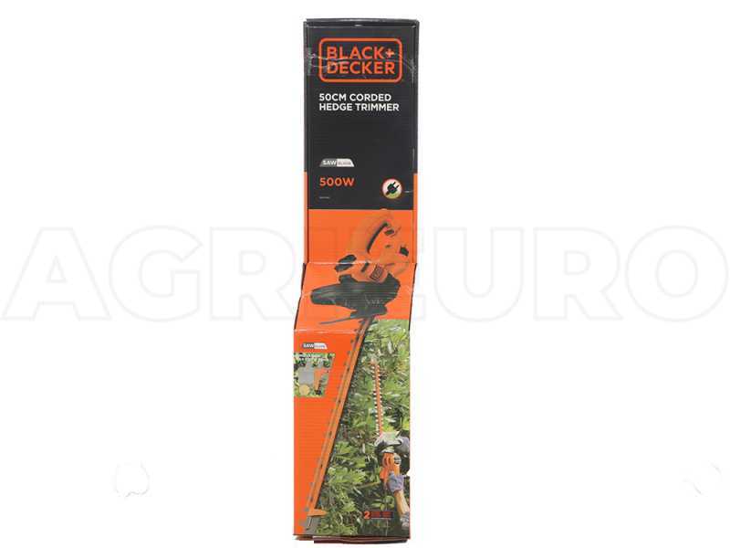 Black &amp; Decker BETHS301-QS - Tagliasiepi elettrico con lama da 50 cm - 500W