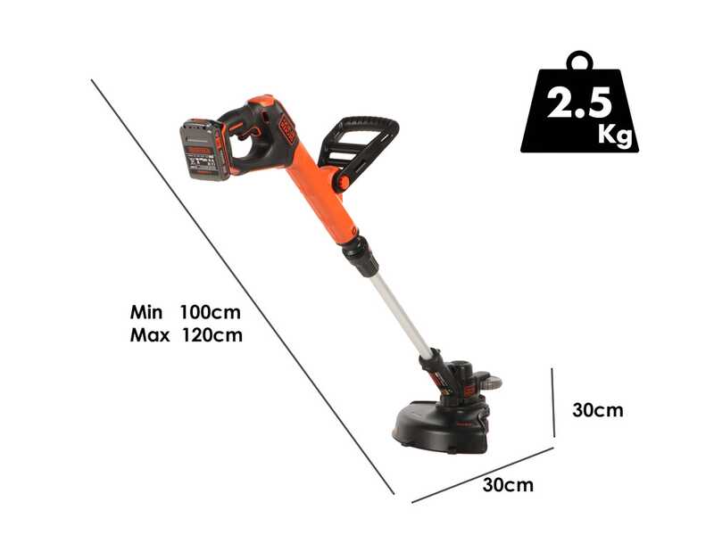 Black &amp; Decker STC1820EPC-QW - Tagliabordi a batteria 18V 2Ah + in omaggio batteria 18V 2Ah