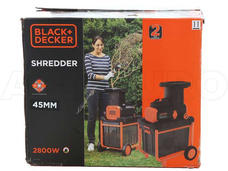 Black &amp; Decker BEGAS5800-QS - Biotrituratore elettrico - 2800W - rullo con cesto di raccolta