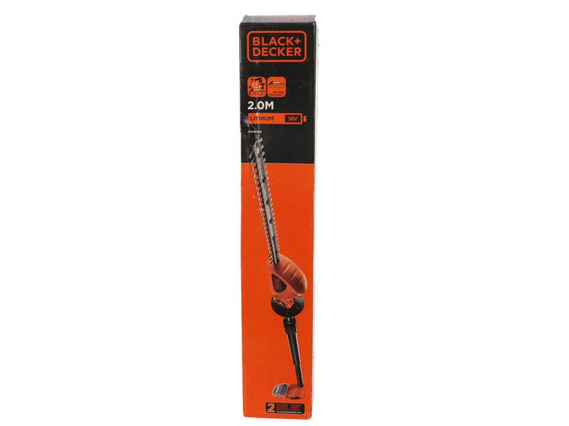 Black &amp; Decker GTC1843L20-QW - Tagliasiepi su asta di prolunga a batteria 18V/2Ah + in omaggio batteria 18V 2Ah