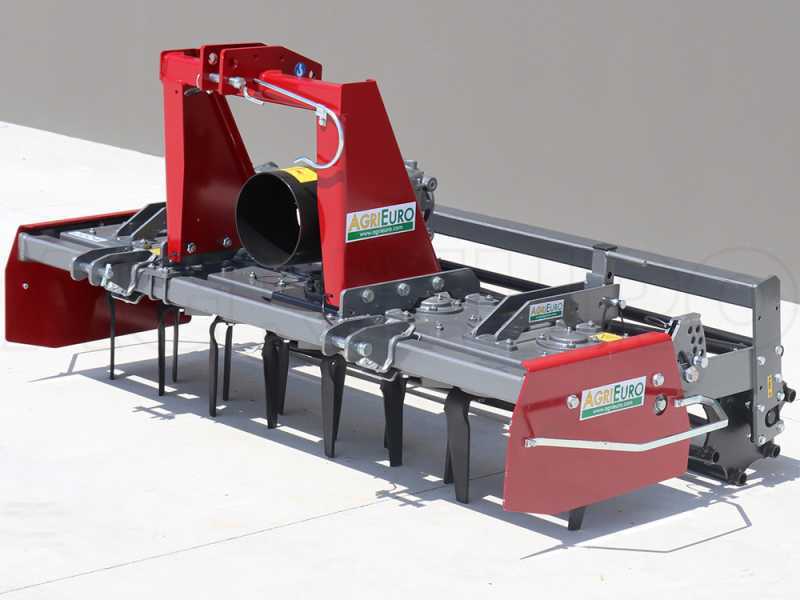 Erpice rotante RH170 - Larghezza di lavoro 170 cm - 16 lame - Serie media con rullo a gabbia