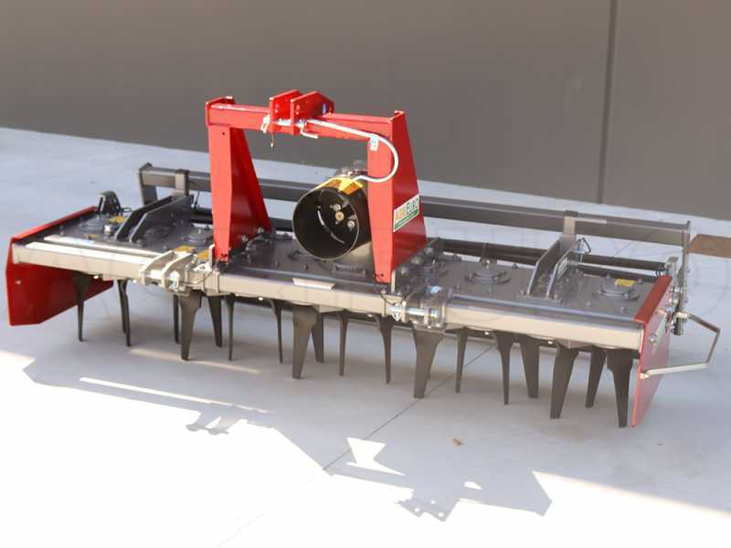 Erpice rotante RH210 - Larghezza di lavoro 210 cm - 20 lame Serie media con rullo a gabbia