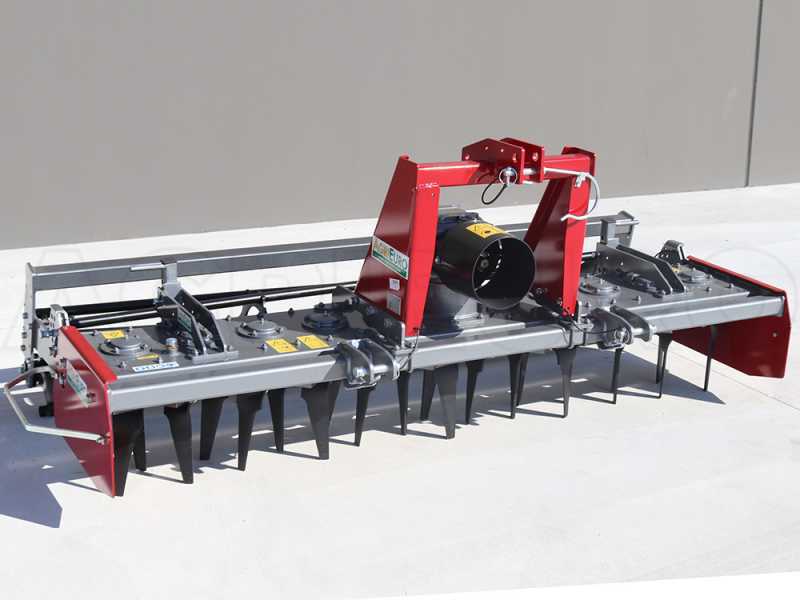 Erpice rotante RH230 - Larghezza di lavoro 230 cm - 22 lame - Serie media con rullo a gabbia