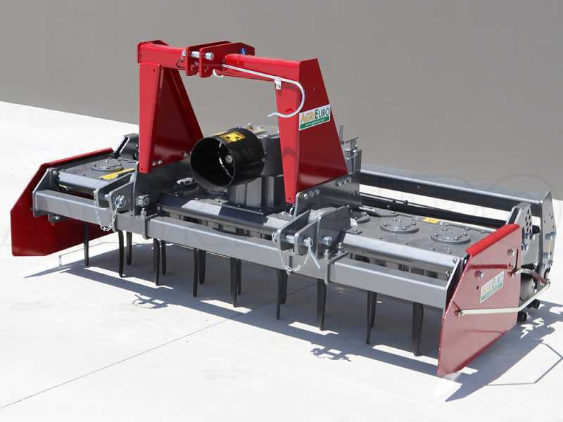 Erpice rotante RM200 - Larghezza di lavoro 200 cm - 18 lame - Serie pesante con rullo a gabbia