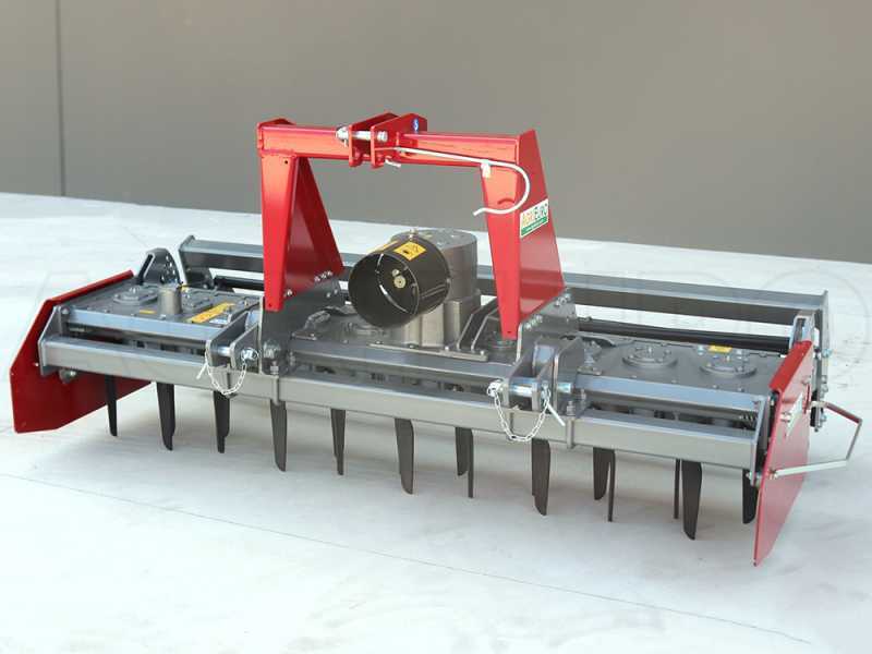 Erpice rotante RM225 - Larghezza di lavoro 225 cm - 20 lame - Serie pesante con rullo a gabbia