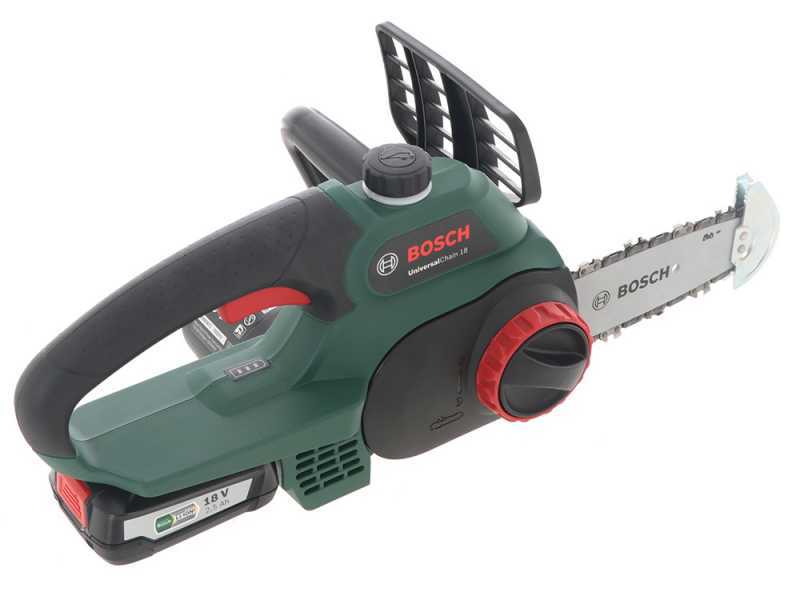 Elettrosega a batteria BOSCH UniversalChain 18 - batteria da 2.5Ah 18V - Ultraleggera