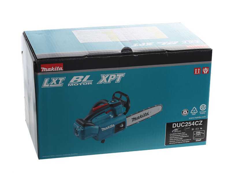 Makita DUC254C - Elettrosega a batteria 18V 3Ah - Barra Carving da 25cm