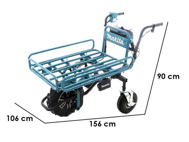 Makita DCU180 - Carriola elettrica con telaio tubolare - 2 batterie 18V 5Ah