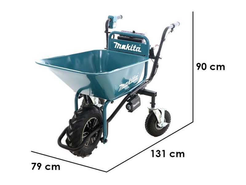 Makita DCU180 - Carriola elettrica a ruote con vasca - SENZA BATTERIA e CARICABATTERIA