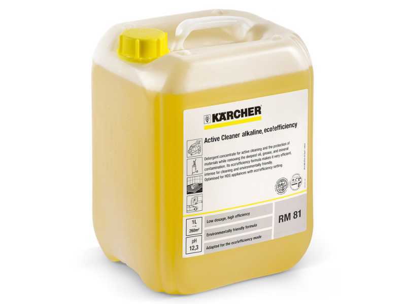 Detergente attivo per veicoli, alcalino RM 81 ASF eco!efficiency- per idropulitrici Karcher - 10 litri