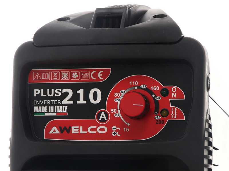 Awelco Plus 210 - Saldatrice Inverter (MMA) + Kit, corrente continua (DC)